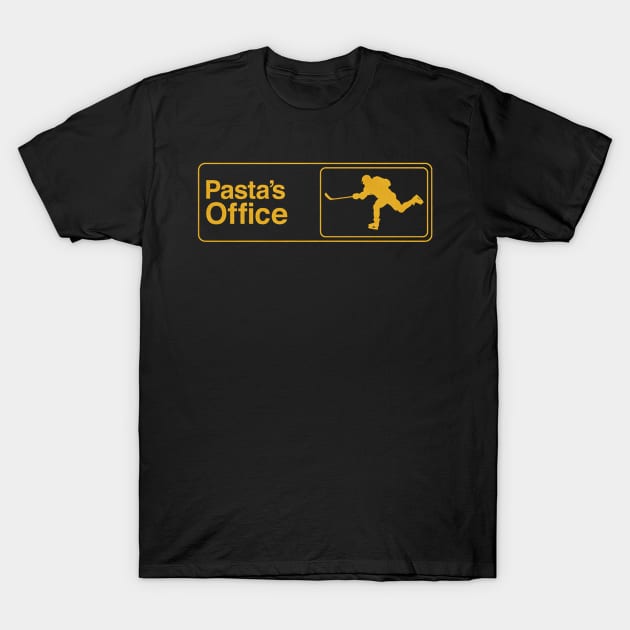 David Pastrnak Pasta's Office T-Shirt by stevenmsparks